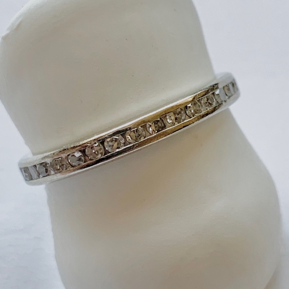 Estate 14K Gold Eternity Natural Diamond Band